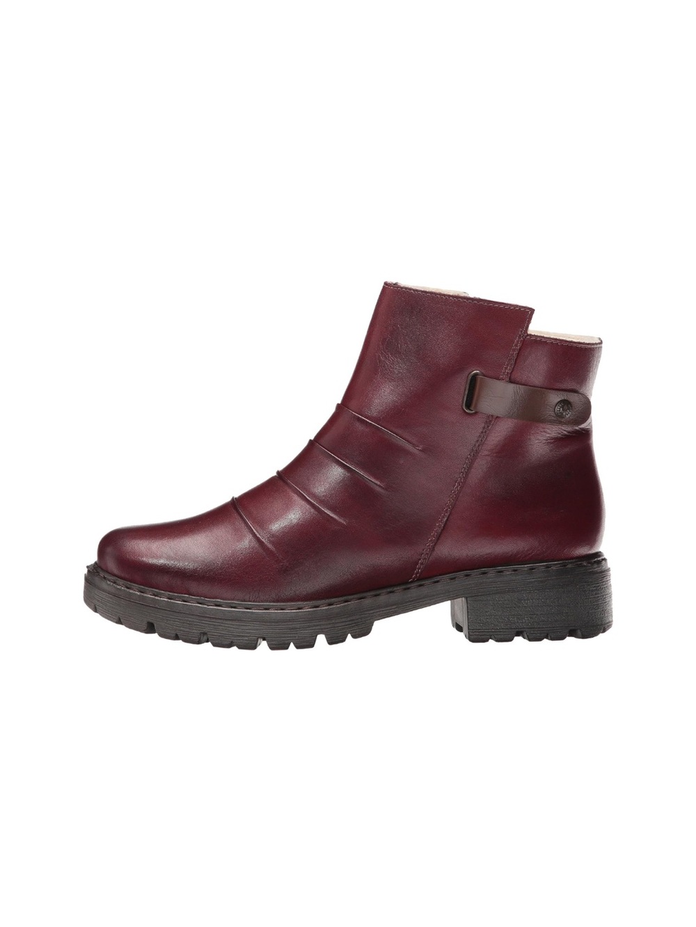 Rieker Burgundy Red Leather Winter Ankle Boot 10